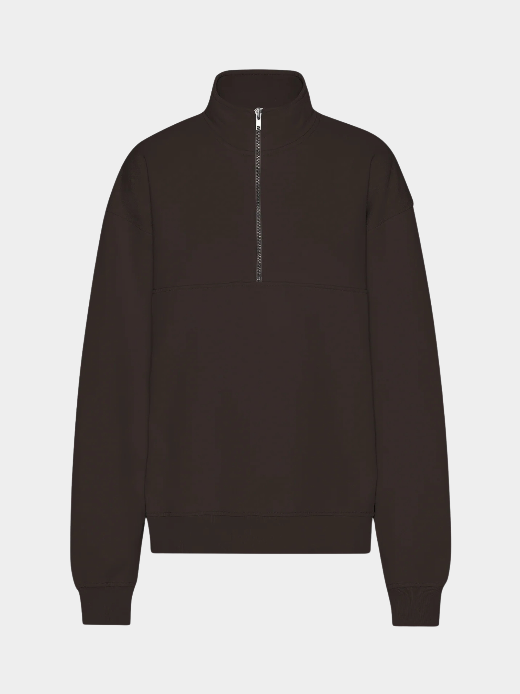 Organic Quarter Zip Coffee Brown