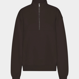 Organic Quarter Zip Coffee Brown