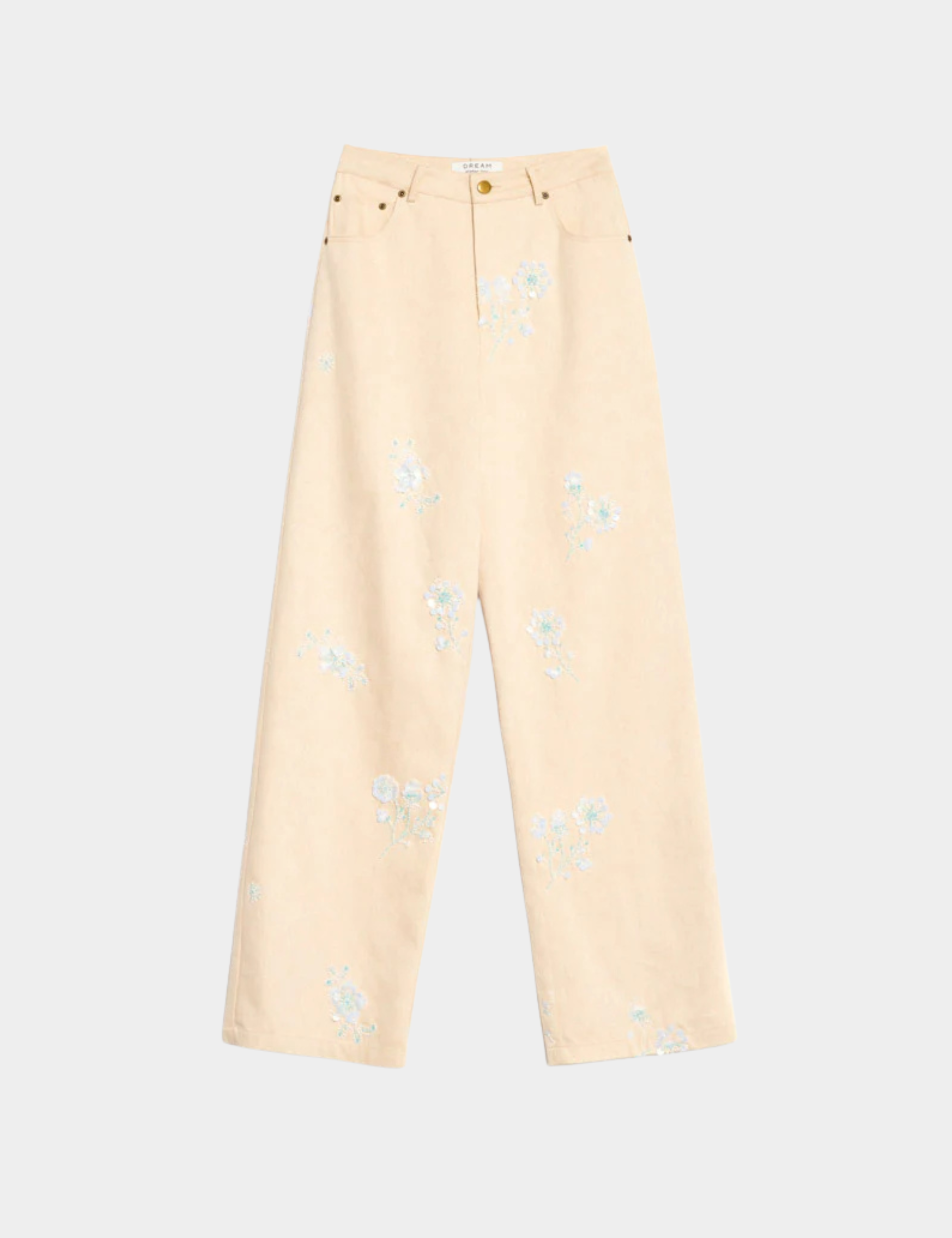Almond Embellished Jeans