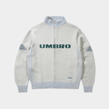 Diamond Zip-Thru Knit Grey