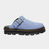 Zebzag Suede Platform Mules Cornflower Blue