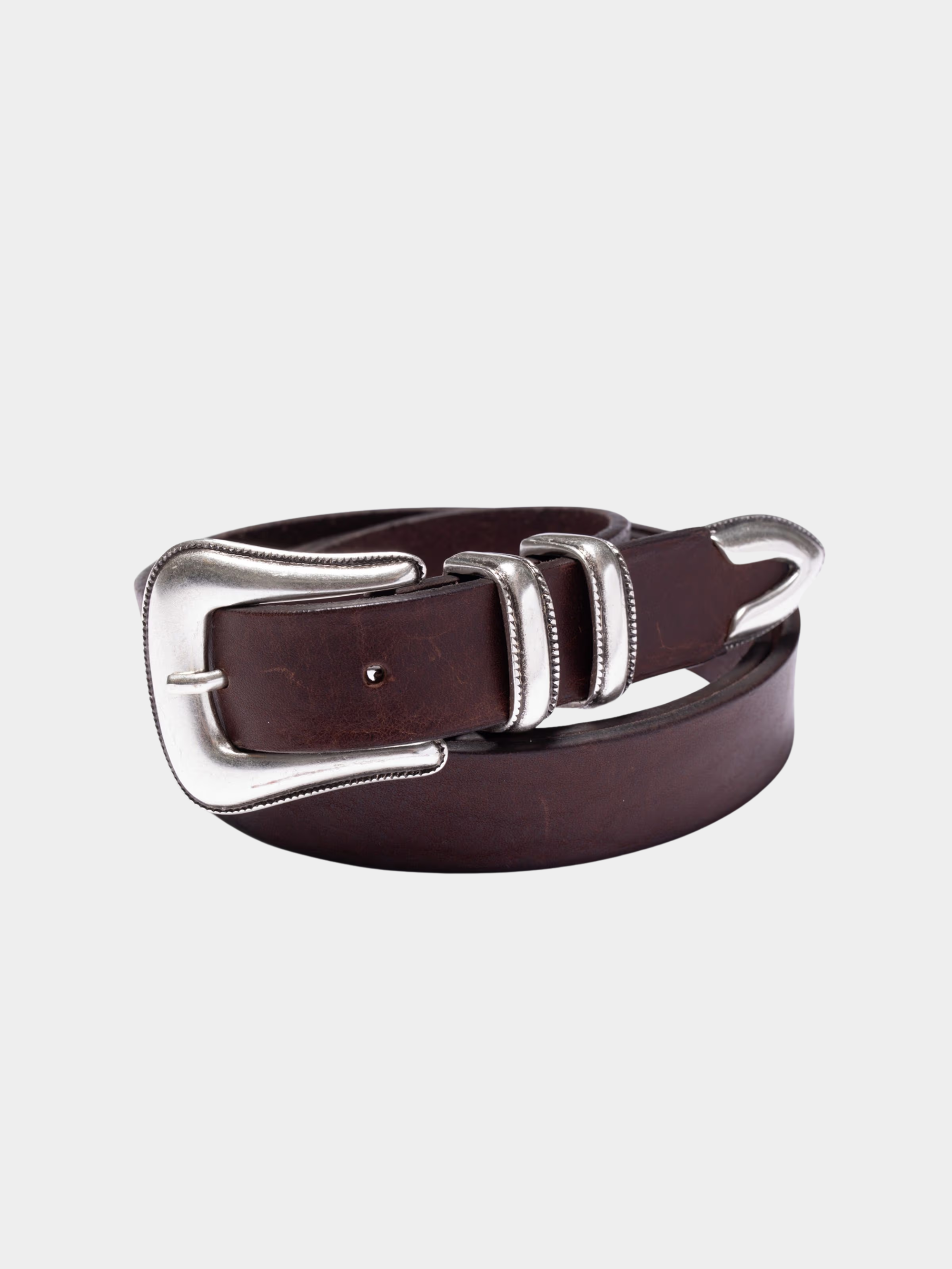 Western Silver Belt Dark Brown