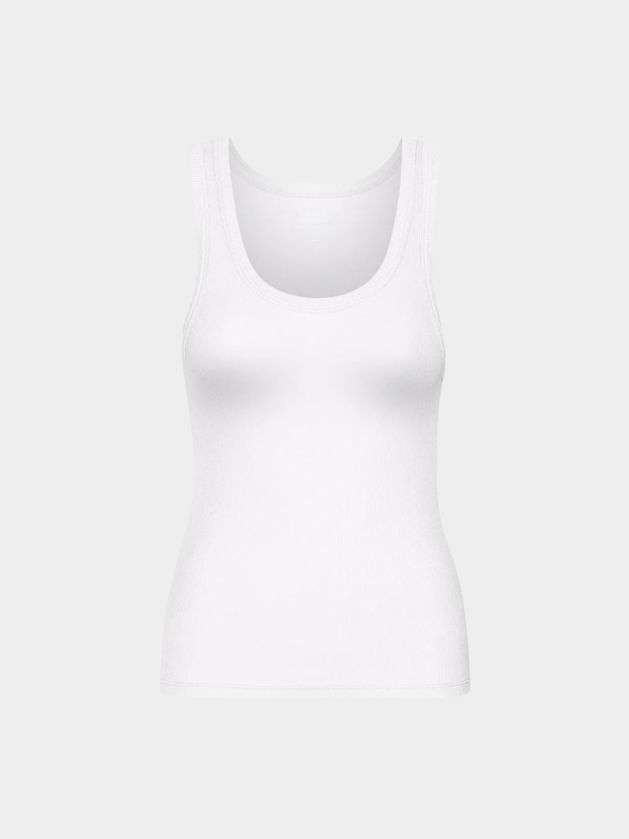 Rib Tank Top Optical White