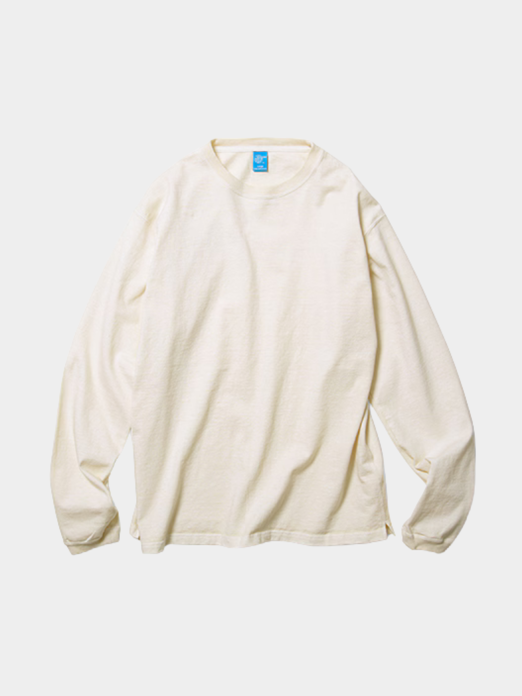 Heavy Jersey Long Sleeve Crew T-Shirt Natural