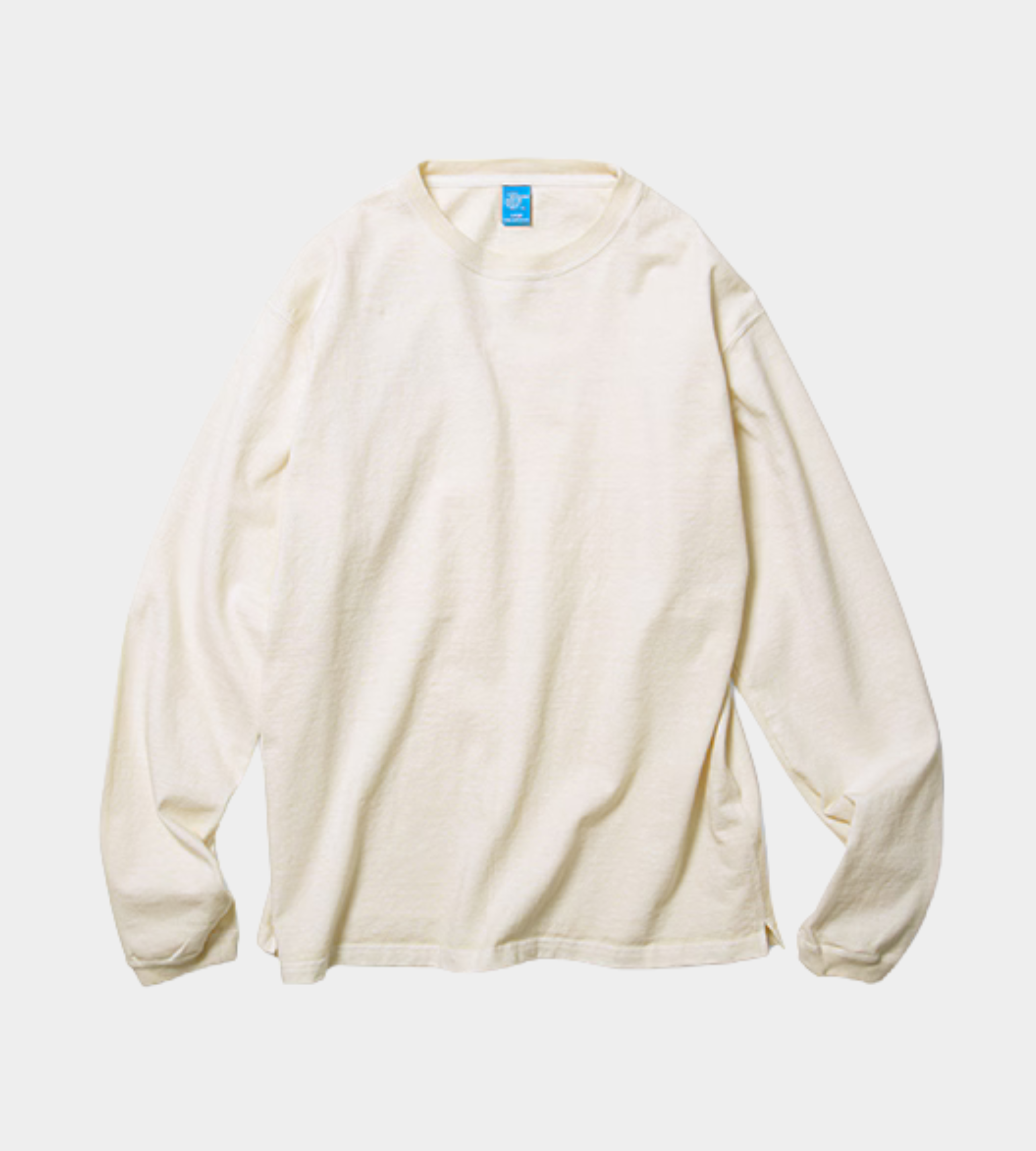 Heavy Jersey Long Sleeve Crew T-Shirt Natural