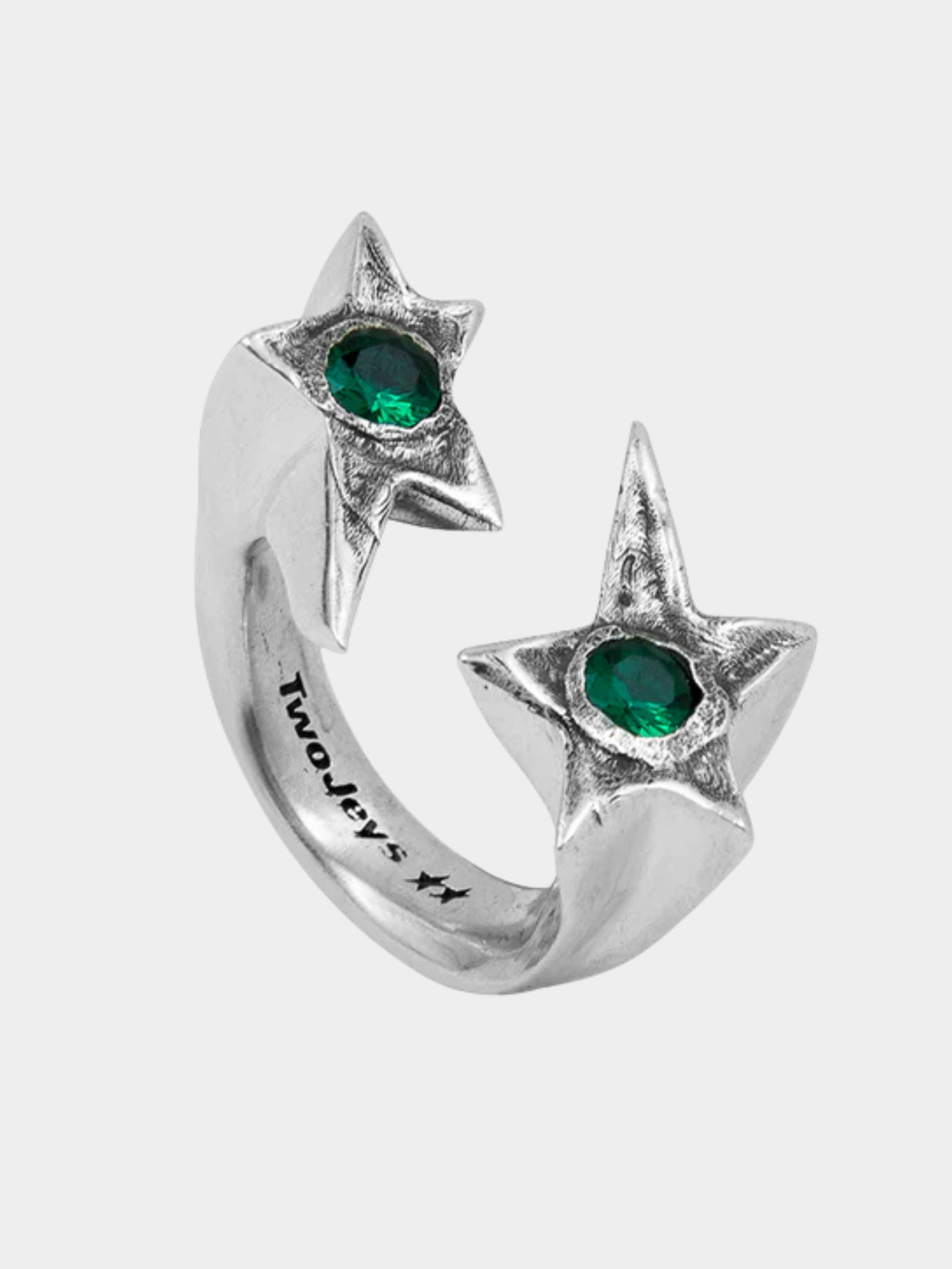 Green Two Stone Ring