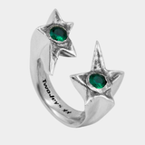 Green Two Stone Ring