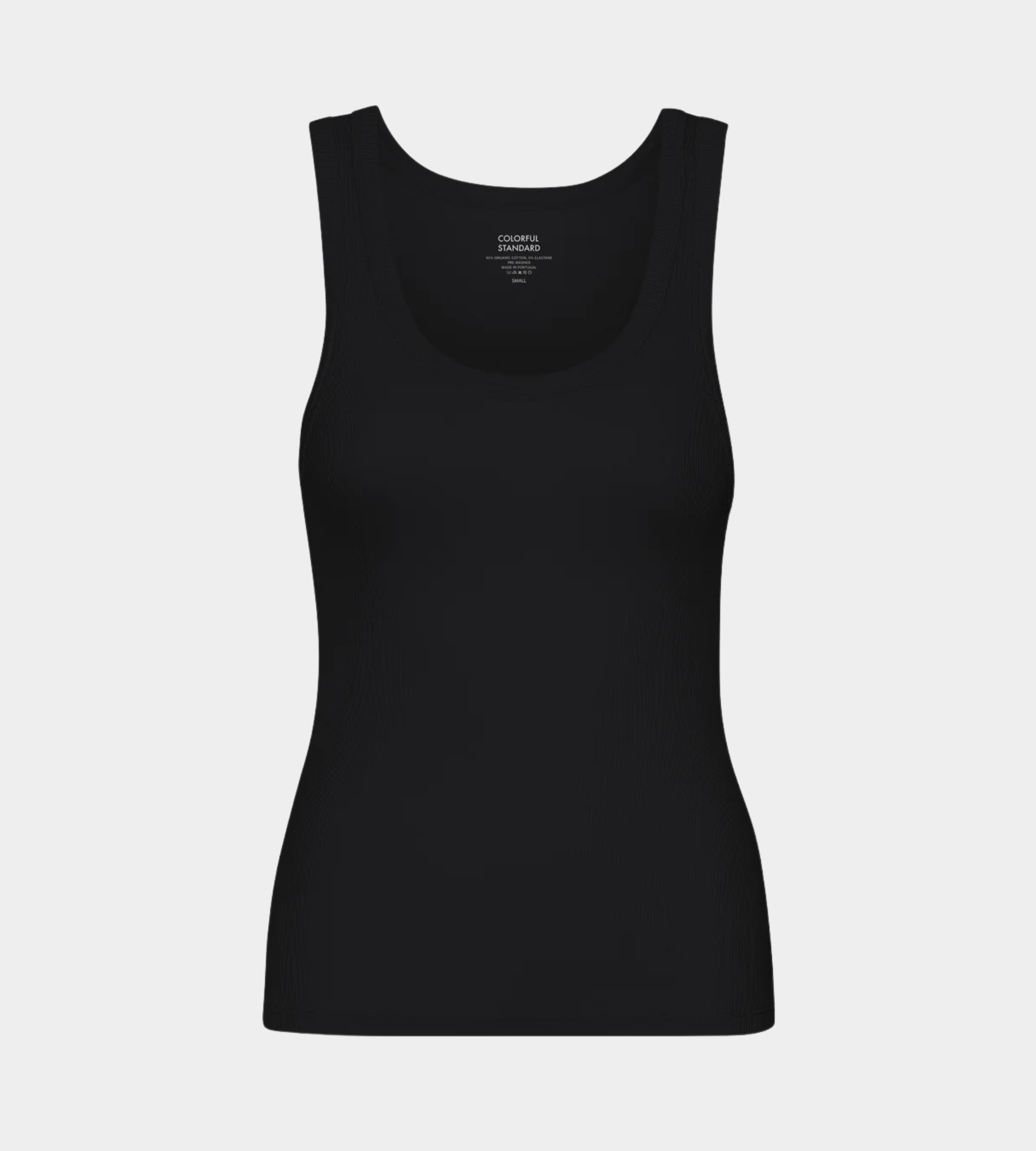 Rib Tank Top Deep Black