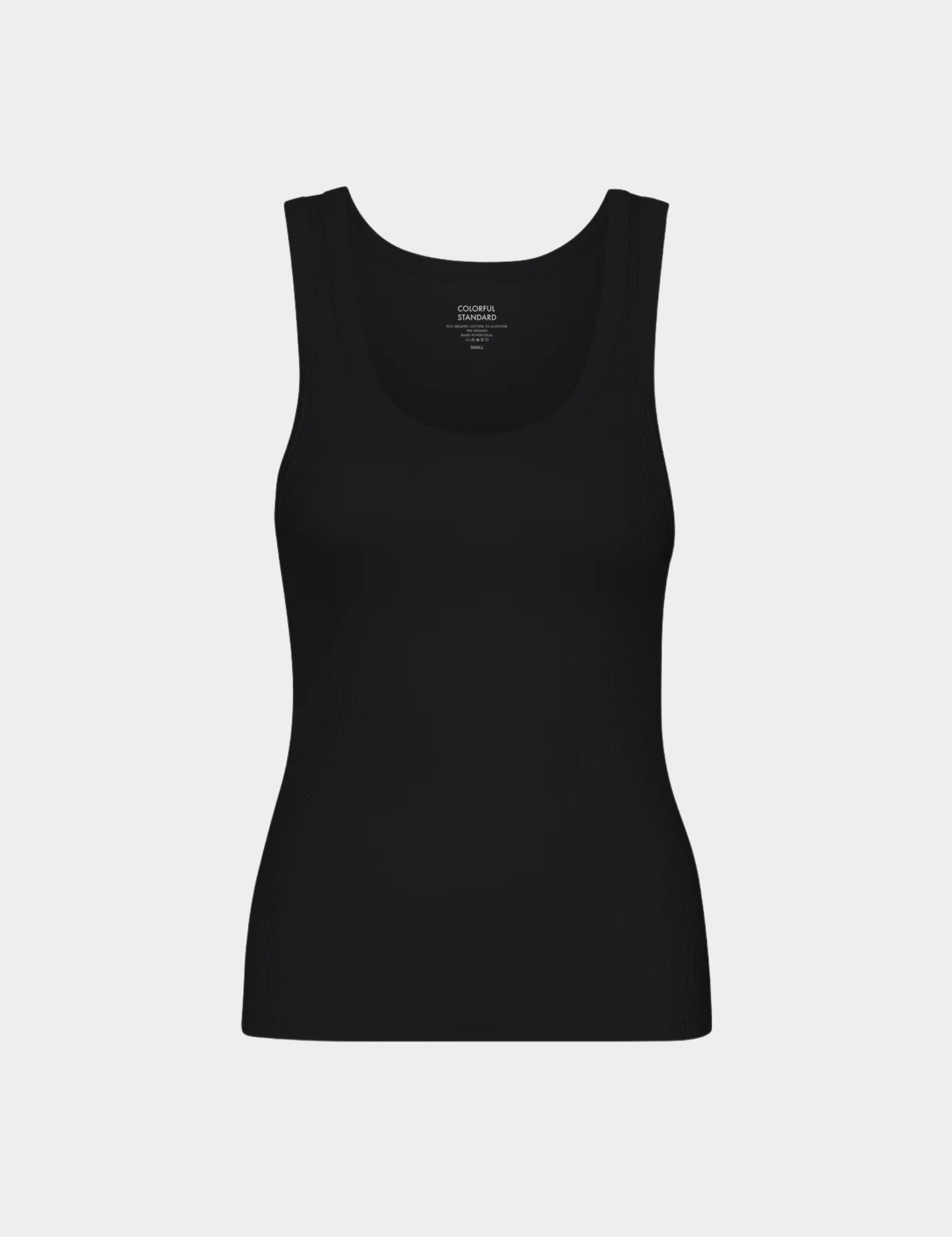 Rib Tank Top Deep Black