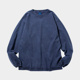 Heavy Jersey Long Sleeve Crew T-Shirt Navy