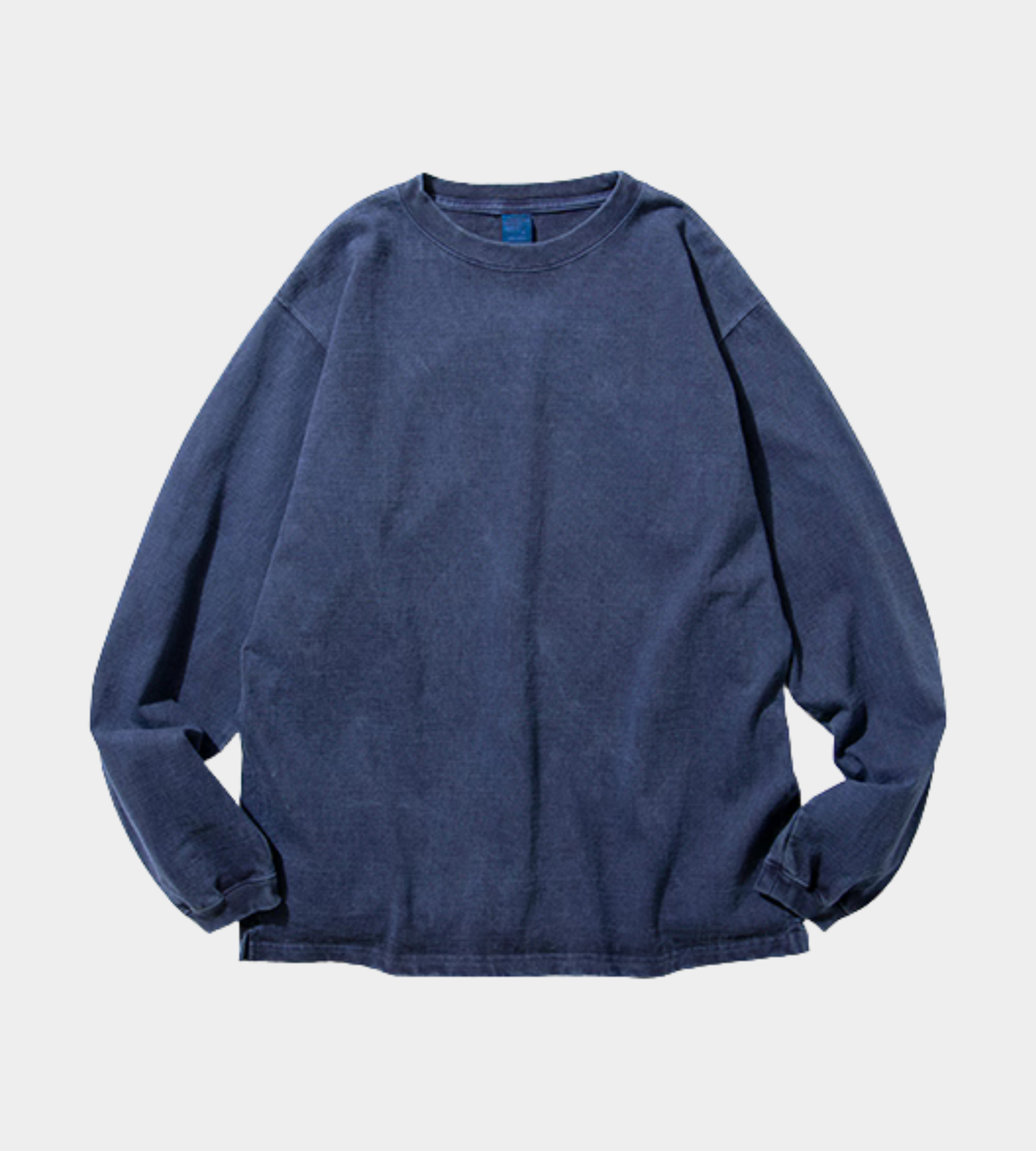 Heavy Jersey Long Sleeve Crew T-Shirt Navy