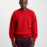 Oversized Merino Wool Crew Coffee Brown