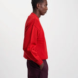 Oversized Merino Wool Crew Coffee Brown