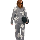 Edelweiss Flower Knit - Grey Melange