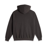Waffle Zip Hoodie - Dirty Black
