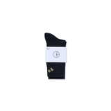 Large Rib College Socks Dark Navy