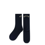 Large Rib College Socks Dark Navy