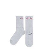 Large Rib College Socks Heather Grey