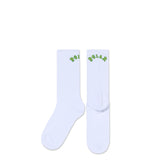 Large Rib College Socks White