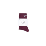 Large Rib Socks Wine