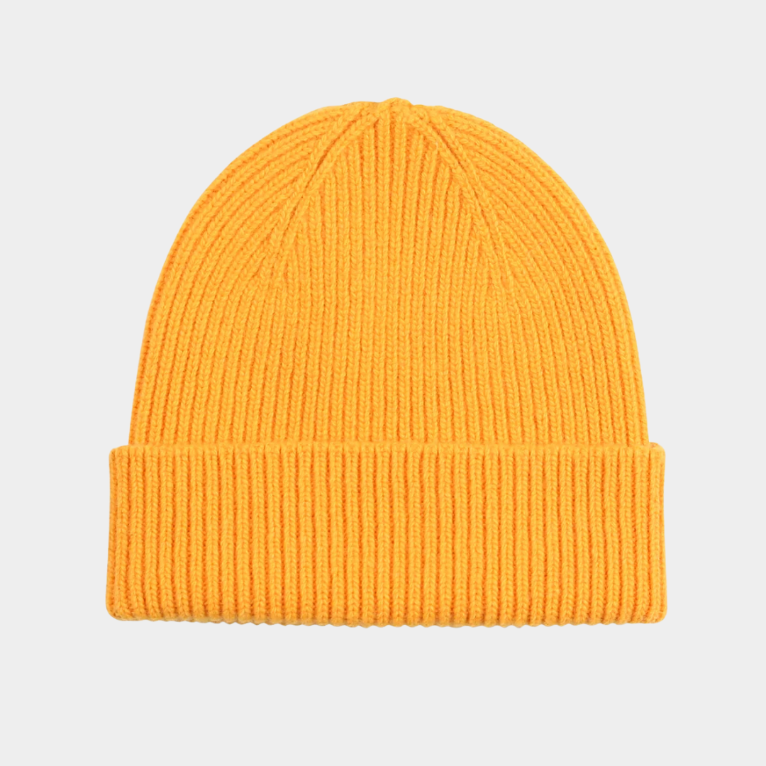 Merino Wool Beanie Burned Yellow