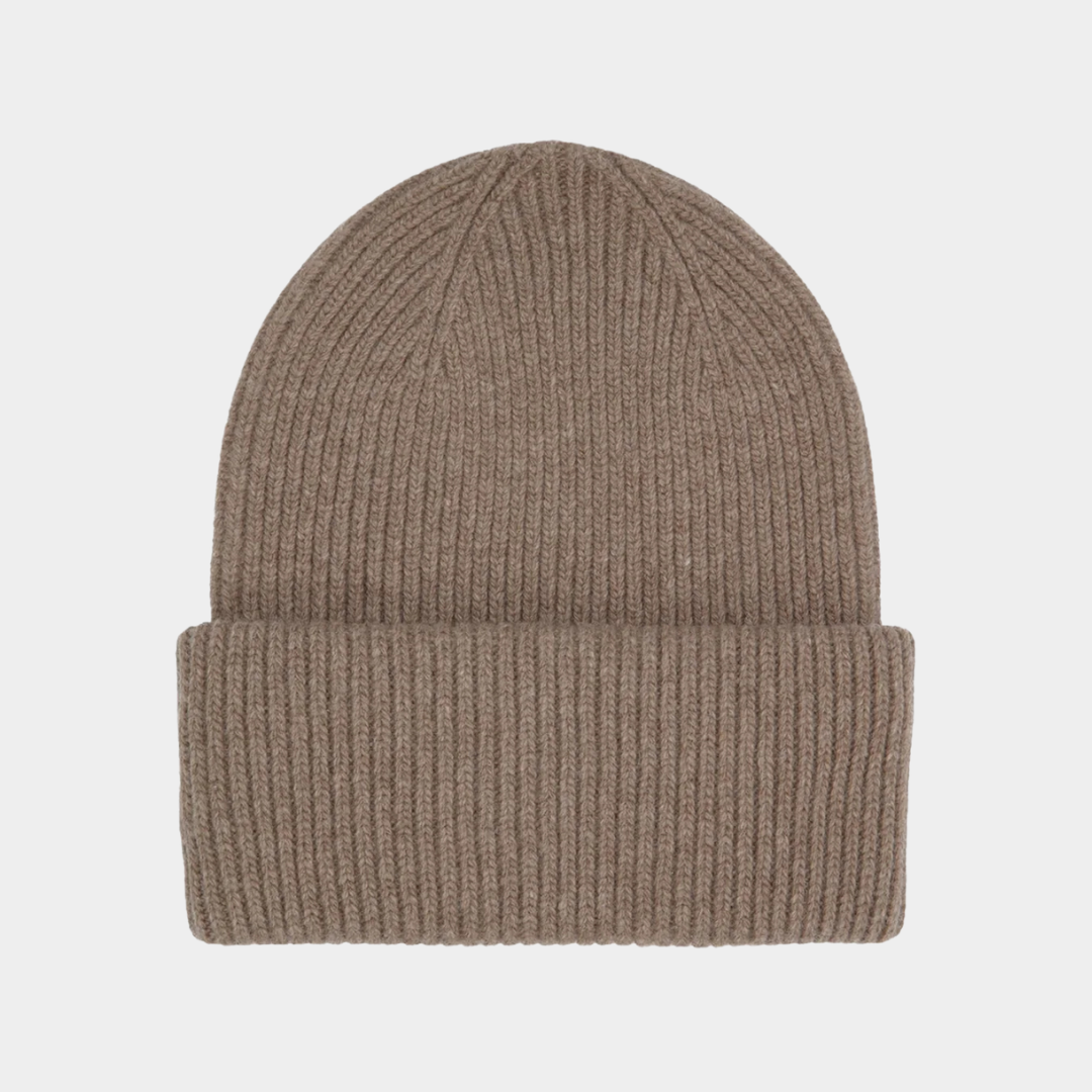 Merino Wool Hat Warm Taupe