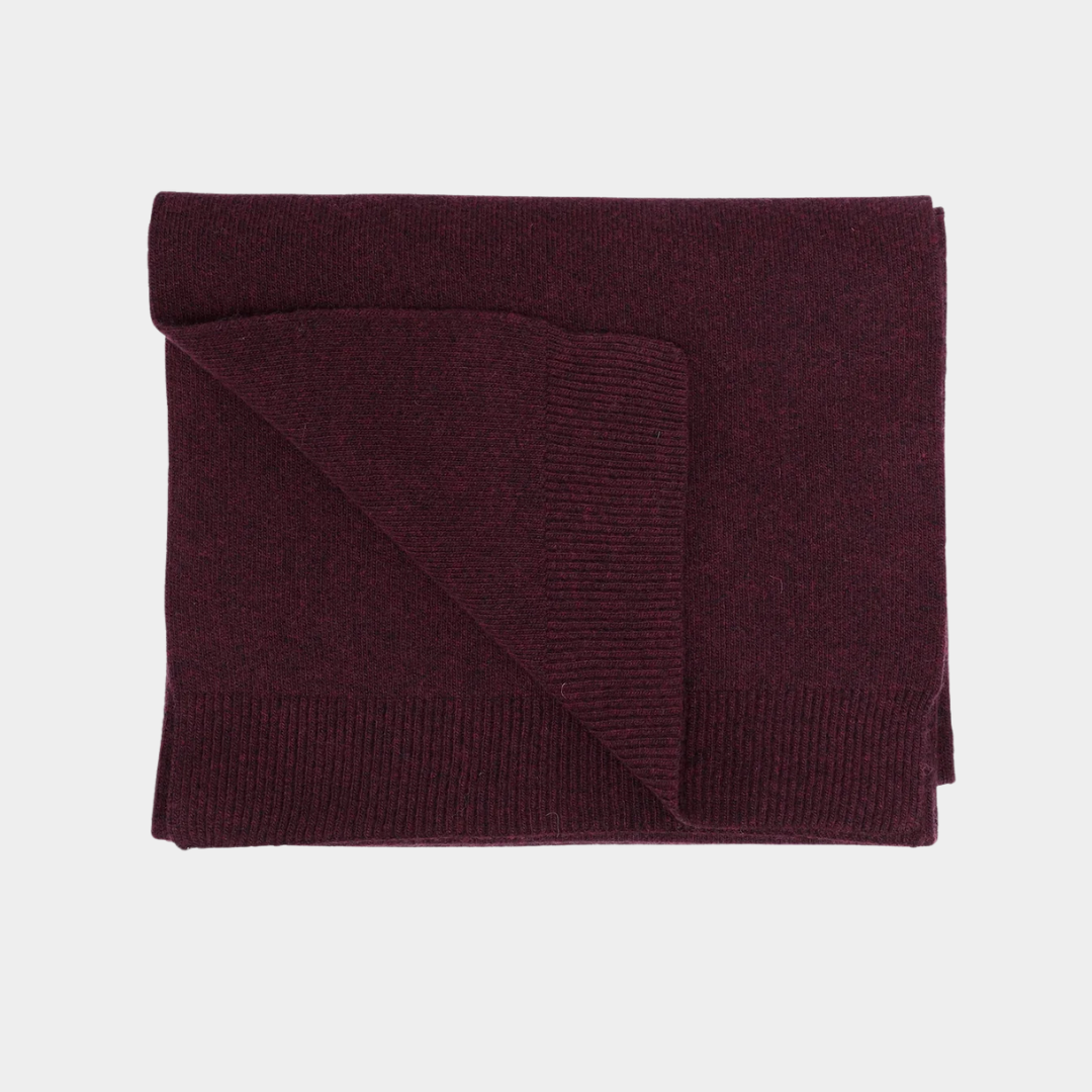 Merino Wool Scarf Oxblood Red