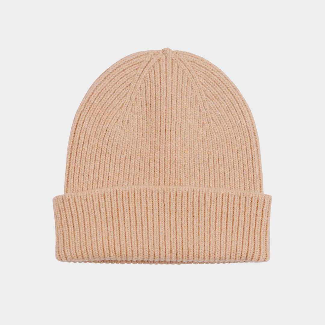 Merino Wool Beanie Honey Beige