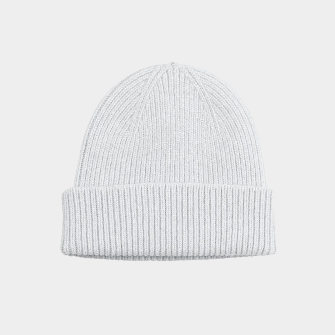 Merino Wool Beanie Limestone Grey