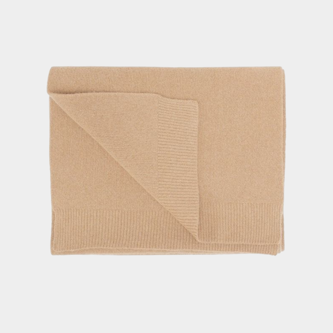 Merino Wool Scarf Honey Beige