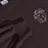 Tied Up Long Sleeve Tee Washed Chocolate
