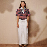 Dappled Denim Trimmed Jeans