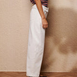 Dappled Denim Trimmed Jeans