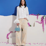 Almond Embellished Jeans