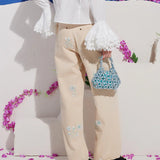Almond Embellished Jeans