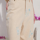 Almond Embellished Jeans