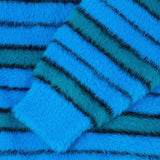 Striped Hairy Sweater Aqua