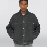 Freeland Jacket Black Mid Stone Wash