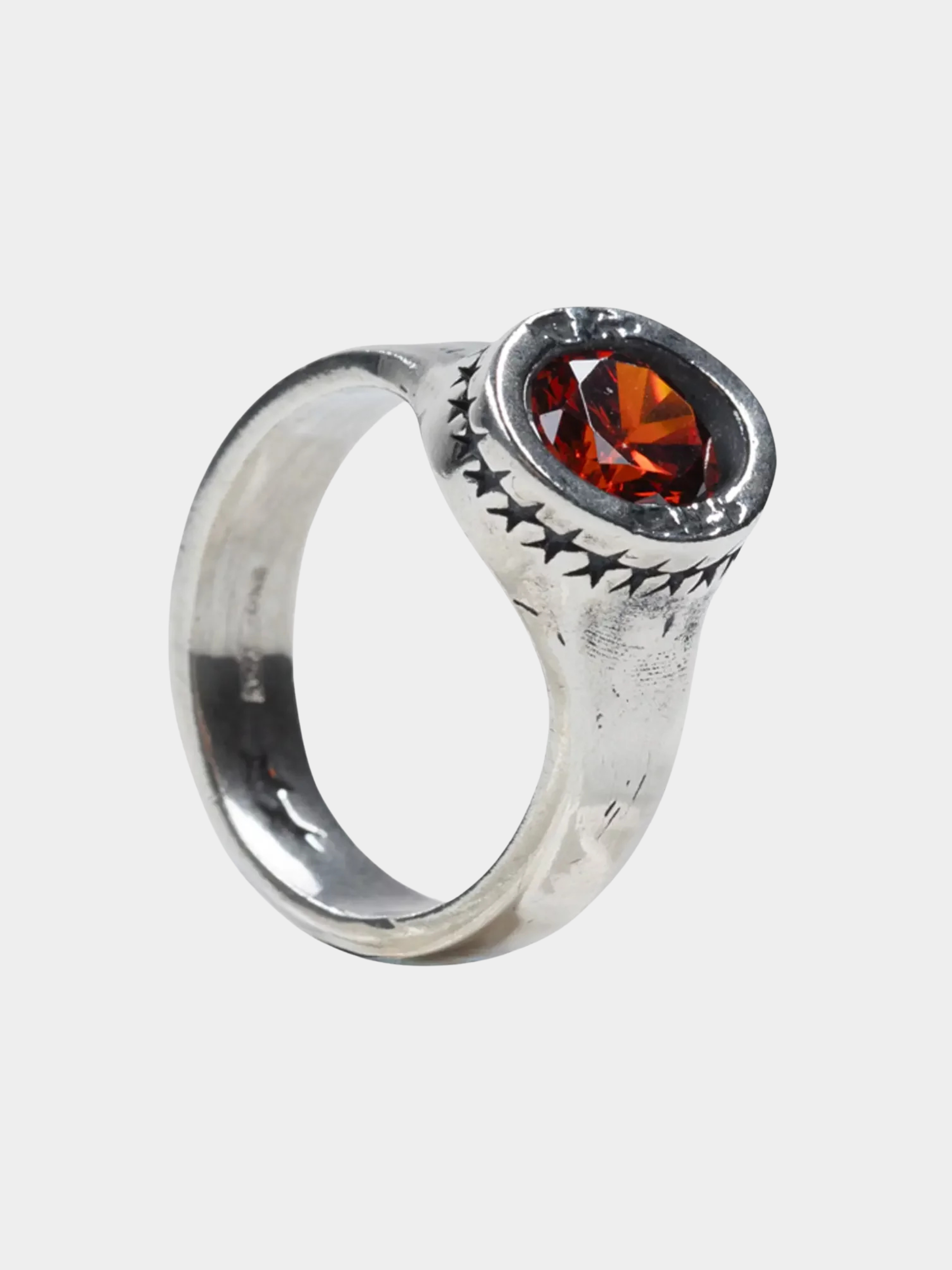 Icon Link Ruby Ring (Sterling Silver)