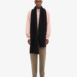 Merino Wool Scarf Deep Black