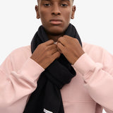 Merino Wool Scarf Deep Black