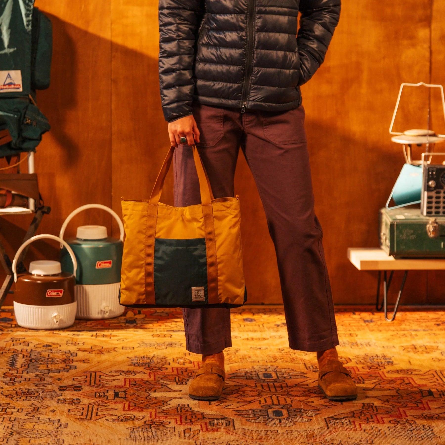 Mountain Essential Tote Mustard / Forest