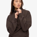 Organic Quarter Zip Coffee Brown