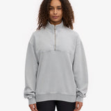 Organic Quarter Zip Faded Grey