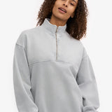 Organic Quarter Zip Faded Grey