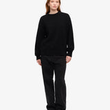 Oversized Merino Wool Crew Deep Black