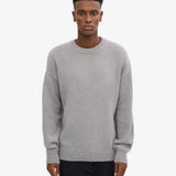 Oversized Merino Wool Crew Heather Grey