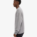 Oversized Merino Wool Crew Heather Grey