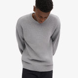 Oversized Merino Wool Crew Heather Grey