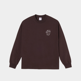 Tied Up Long Sleeve Tee Washed Chocolate